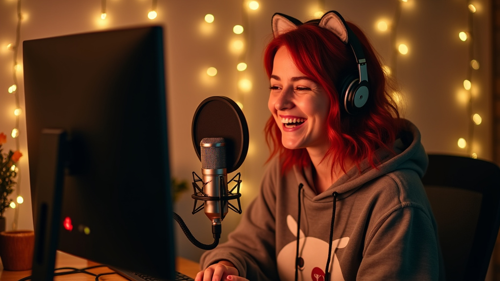 Arewilia lors d'une session de streaming avec son audience interactive