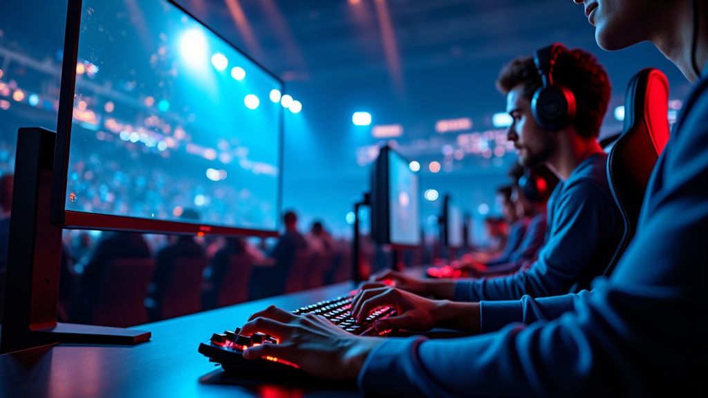 Scène intense d'un match LPL avec les joueurs concentrés