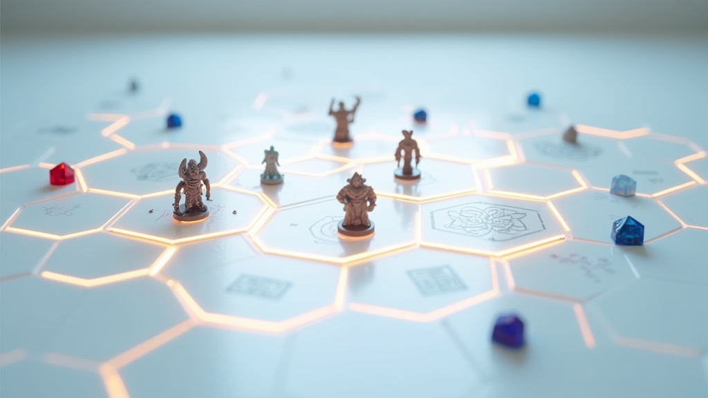 Illustration d'un plateau TFT avec des unités légendaires en formation Peeba